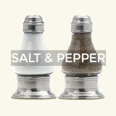 Match Pewter: Salt &amp; Pepper Shakers