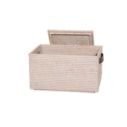 DW Basket BOX Rattan 15.5" Storage Box with Lid by Decor Walther