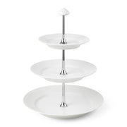 White Fluted 3-Tier Etagere Cake Stand by Royal Copenhagen