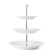 White Fluted 3-Tier Etagere Cake Stand by Royal Copenhagen