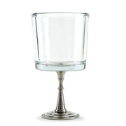 Medium Tavola Glass and Pewter Vase, 9" by Arte Italica Arte Italica