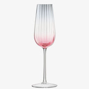 Dusk Pink and Grey Champagne Flute Glass, 8 oz., Set of 2 LSA International 