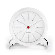 Banker's Alarm Clock, White by Arne Jacobsen Rosendahl 