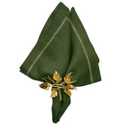 Kim Seybert Classic Olive Green Linen Napkins, Set of 4, 21” Cloth Napkins Kim Seybert