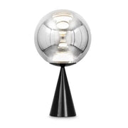 Globe Cone Fat Silver Table Lamp by Tom Dixon Lighting Tom Dixon 