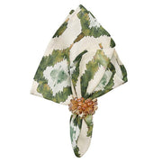 Kim Seybert Olive Green Watercolor Linen Napkins, Set of 4, 21” Cloth Napkins Kim Seybert