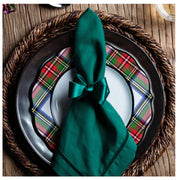 Juliska Tuxedo Evergreen Green Napkin Ring, Set of 4