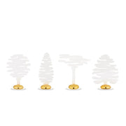 Alessi Bark Christmas Trees Steel Place Card Holders, Set of 4 Christmas Alessi White