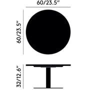 Tom Dixon Flash Circle Black Coffee Table, 23.5" x 12.6" h. Tom Dixon