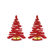 Alessi Bark Christmas Tree Steel Place Card Holders, Set of 2 Christmas Alessi Red