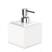 Decor Walther Brownie SSP Faux Leather Soap Dispenser Decor Walther Chrome Pump White 