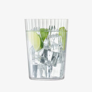 Gio Line Large Stackable Clear Glass Tumblers, 19 oz., Set of 4 LSA International 