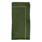 Kim Seybert Classic Olive Green Linen Napkins, Set of 4, 21” Cloth Napkins Kim Seybert