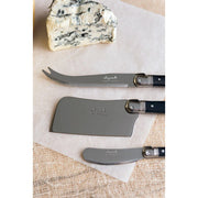 Three Piece Black Cheese Knife Set in Wooden Box by Laguiole France Service Laguiole
