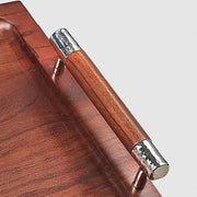 Mary Jurek Sierra Rectangular Acacia Wood Tray with Handles, 17" Mary Jurek Design