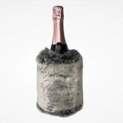 Furry Faux Fur Wine Bottle Cover by Evelyne Prelonge Paris