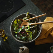 Fiskars Cookware Norden Oak Wood Salad Servers, 11.9"