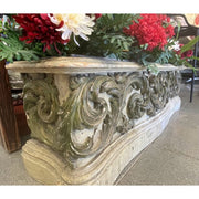 Antique Large Heavily Carved Rococo Wood Planter with Liner Amusespot 