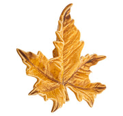 Gudrun Yellow Maple Leaf Plate by Claudia Schiffer for Bordallo Pinheiro