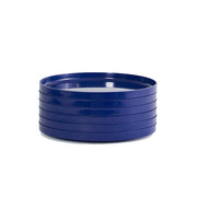 Heller Max Blue Dinner Plate, 7.5" by Massimo Vignelli, Plates, Amusespot