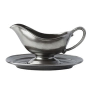 Juliska Pewter Stoneware Gravy or Sauce Boat with Stand, 9 oz.