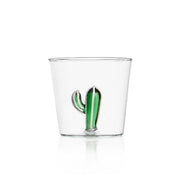 Ichendorf Milano Desert Plants Cactus Glass Tumbler, 11.8 oz Green