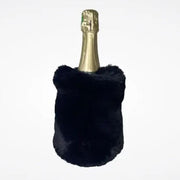 Furry Faux Fur Wine Bottle Cover by Evelyne Prelonge Paris