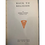 Back to Religion by Rudolf Euken, First Edition 1912 Amusespot 