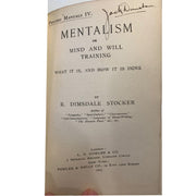 Mentalism or Mind and Will Training by R. Dimsdale Stocker, 1905. Amusespot
