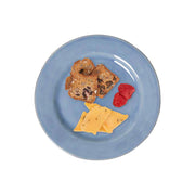Juliska Puro Chambray Side / Cocktail Plate, 7" with food