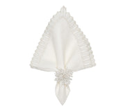 Lumina Napkin in White, Set of 4 by Kim Seybert