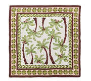 Oasis Napkin in Ivory, Green & Brown, Set of 4 by Kim Seybert
