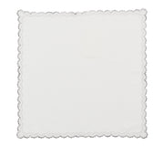 Kim Seybert Arches Napkin in White & Silver, Set of 4, 21”