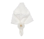 Kim Seybert Arches Napkin in White, Set of 4, 21”