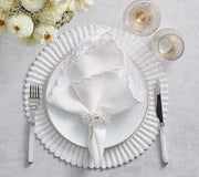 Kim Seybert Arches Napkin in White, Set of 4, 21”