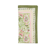 Mira Napkin in Green & Pink, Set of 4 by Kim Seybert