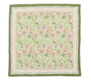 Mira Napkin in Green & Pink, Set of 4 by Kim Seybert