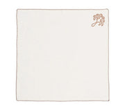 Royal Palm Napkin in White & Brown, Set of 4 by Kim Seybert