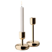 Nappula Brass Candleholder by Iittala Candleholder Iittala Set of 2 - 1 Small 1 Large 