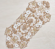 Papillion Runner in Ivory & Gold by Kim Seybert