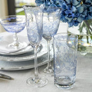 Giardino Champagne Glass, Blue, Set of 4 by Arte Italica Glassware Arte Italica 