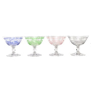 Giardino Glass Coupe or Sherbert, Pink, Set of 4 by Arte Italica Glassware Arte Italica 