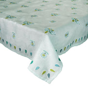 Lima Linen Tablecloth, 110" x 54" by Kim Seybert Tablecloths Kim Seybert Seafoam & Green 