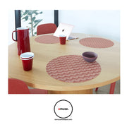 Chilewich: Swing Woven Vinyl Round Placemats, 15", Set of 4 Placemat Chilewich 