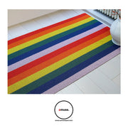 Color Stripe Shag Indoor/Outdoor Vinyl Floor Mat by Chilewich Doormat Chilewich 