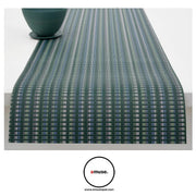 Chilewich: Tambour Woven Vinyl Table Runner, 14" x 72" Chilewich Ivy 