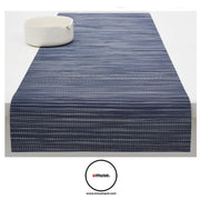 Chilewich: Rib Weave Woven Vinyl Table Runner, 14" x 72" Chilewich Indigo Blue
