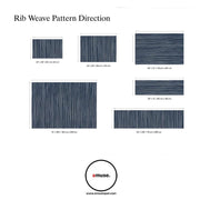 Chilewich: Rib Weave Woven Vinyl Indigo Blue Rugs by Chilewich Chilewich