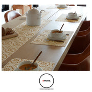Chilewich: Overshot Woven Vinyl Rectangular Placemats, 14" x 19", Set of 4 Placemat Chilewich