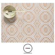 Chilewich: Overshot Woven Vinyl Rectangular Placemats, 14" x 19", Set of 4 Placemat Chilewich Butterscotch